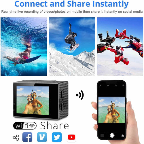 4K Waterproof Action Camera With WiFi Depzion