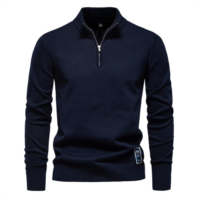 Half Zip Slim Fit Sweater For Everyday Casual Comfort mutualdropshopping