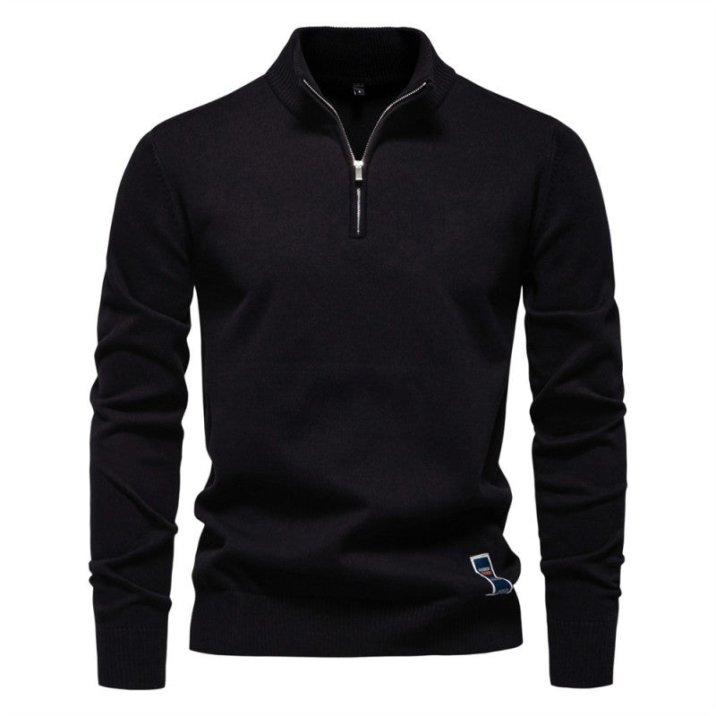 Half Zip Slim Fit Sweater For Everyday Casual Comfort mutualdropshopping