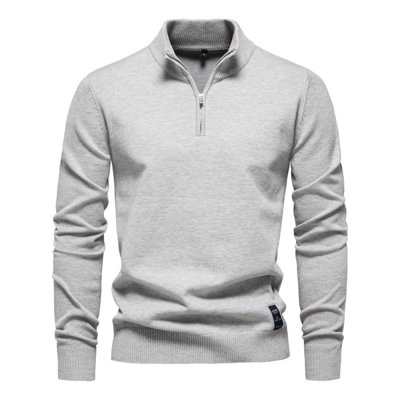 Half Zip Slim Fit Sweater For Everyday Casual Comfort mutualdropshopping