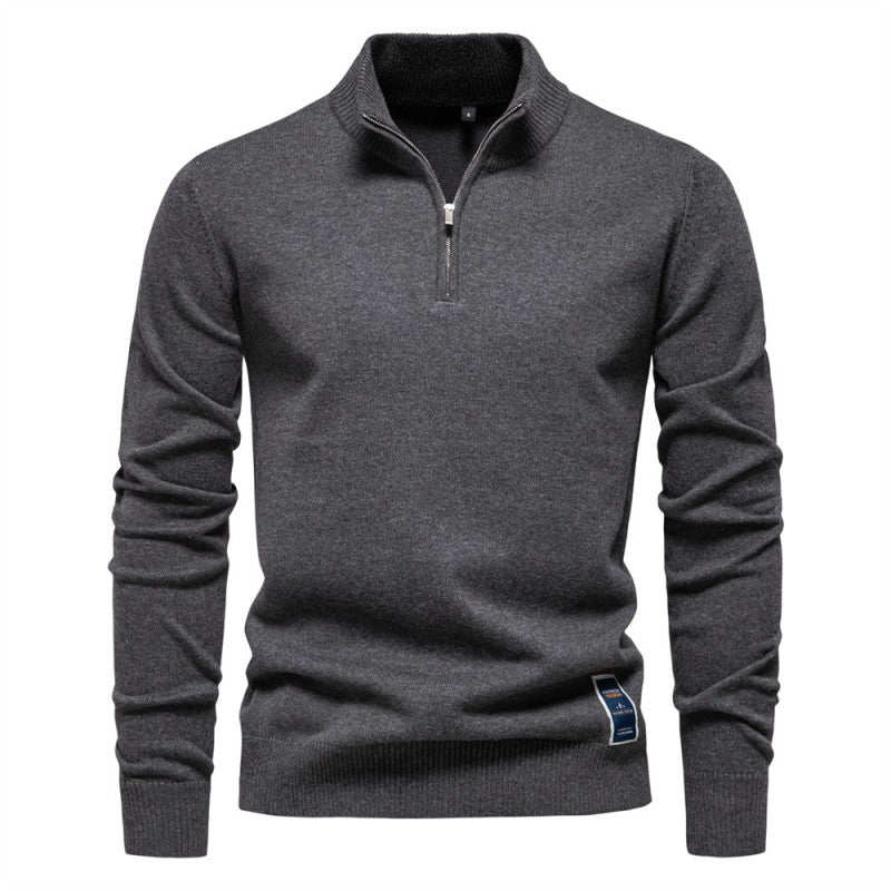 Half Zip Slim Fit Sweater For Everyday Casual Comfort mutualdropshopping