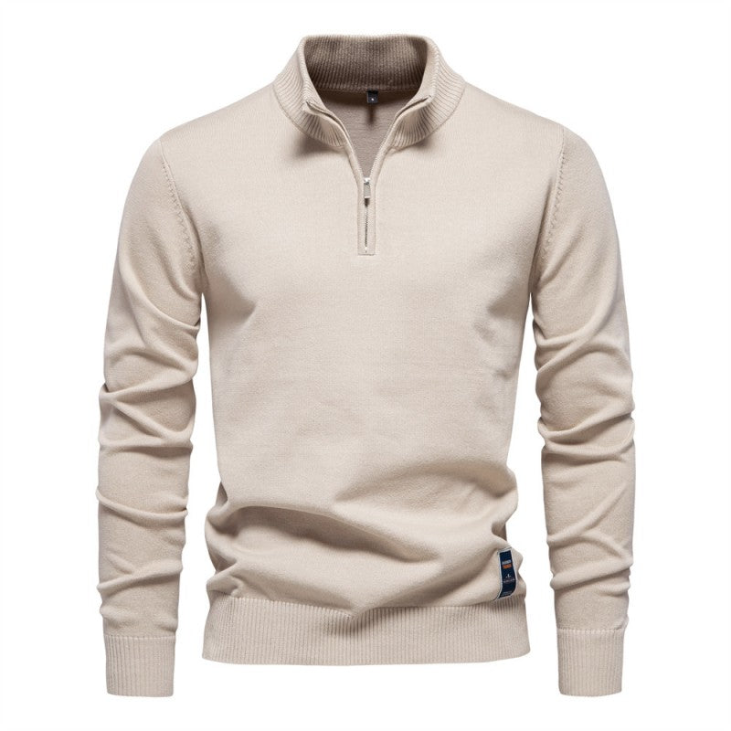 Half Zip Slim Fit Sweater For Everyday Casual Comfort mutualdropshopping