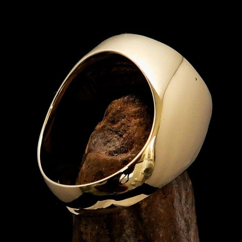 Perfectly crafted Men's Masonic Skull Ring Red - Solid Brass Depzion