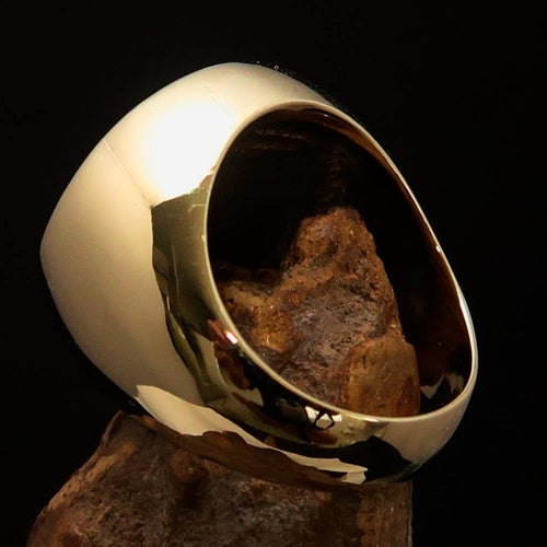 Perfectly crafted Men's Masonic Skull Ring Red - Solid Brass Depzion