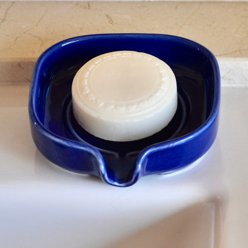 Self-Draining Porcelain Soap Dish Depzion