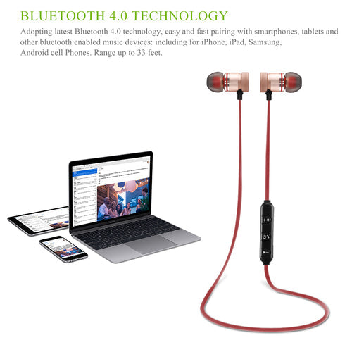 Wireless Bluetooth 4.0 Headset Sports Earphones Depzion