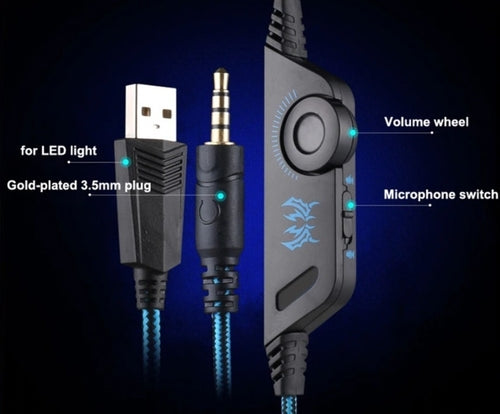 Ninja Dragon G9300 LED Gaming Headset with Microphone Depzion