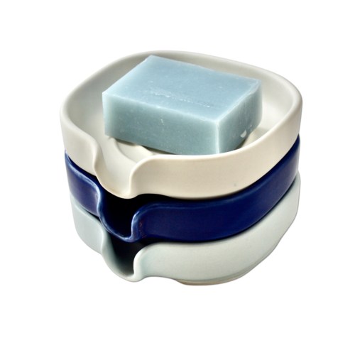 Self-Draining Porcelain Soap Dish Depzion
