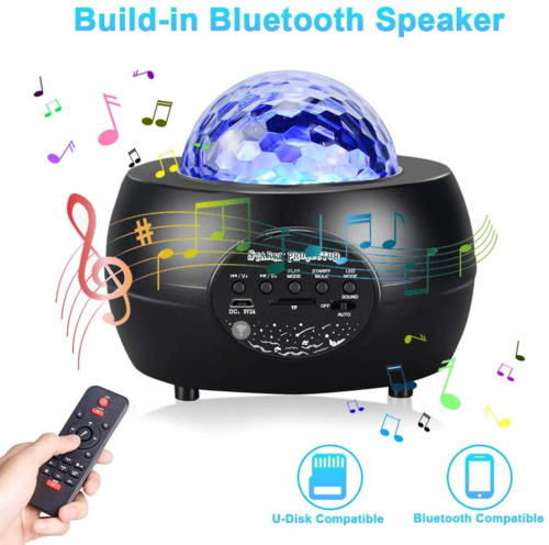 LED Night Light Starry Sky Projector with Bluetooth Wireless Speaker Depzion
