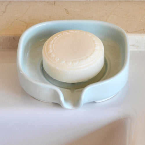 Self-Draining Porcelain Soap Dish Depzion