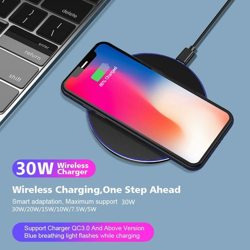 Dragon W9 30W Wireless Charging Pad IPhone 15 Series USB C Depzion