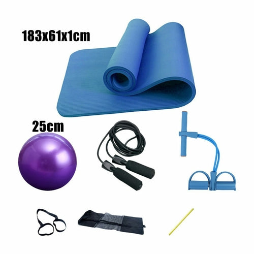 Deluxe Yoga Fitness 5 Piece Home Gym Set For Workouts Depzion