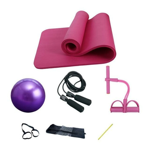 Deluxe Yoga Fitness 5 Piece Home Gym Set For Workouts Depzion