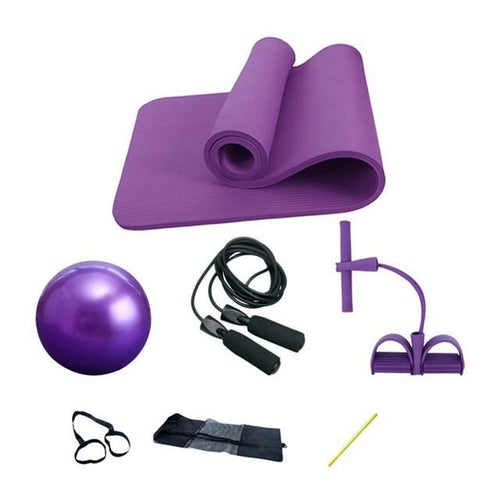 Deluxe Yoga Fitness 5 Piece Home Gym Set For Workouts Depzion