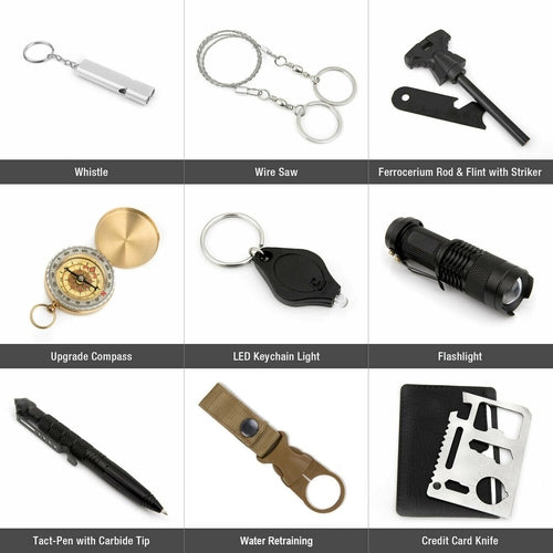 14 In 1 Outdoor Emergency Survival Kit Depzion